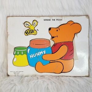1965 Wooden Puzzle Vintage Disney Winnie the Pooh Wood 2 - 5 Years Toddler Toy